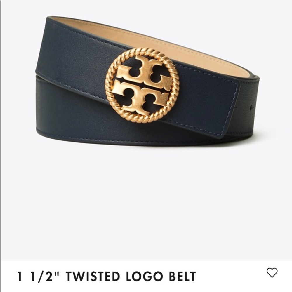 NWT Tory Burch navy blue Kira jeweled belt